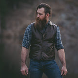 "The Porter" Reversible leather vest Savage Gentleman 